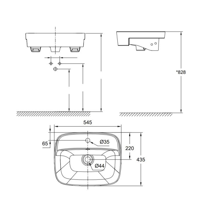 American Standard Boxe Semicountertop Lavatory – 19x17 Inch Extra-Thick Fireclay Sink With Deep 6.5-Inch Basin And Overflow