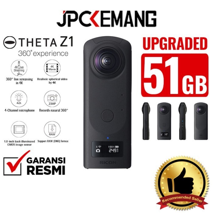 RICOH THETA Z1 DE 51GB 4K 360º NEGRA