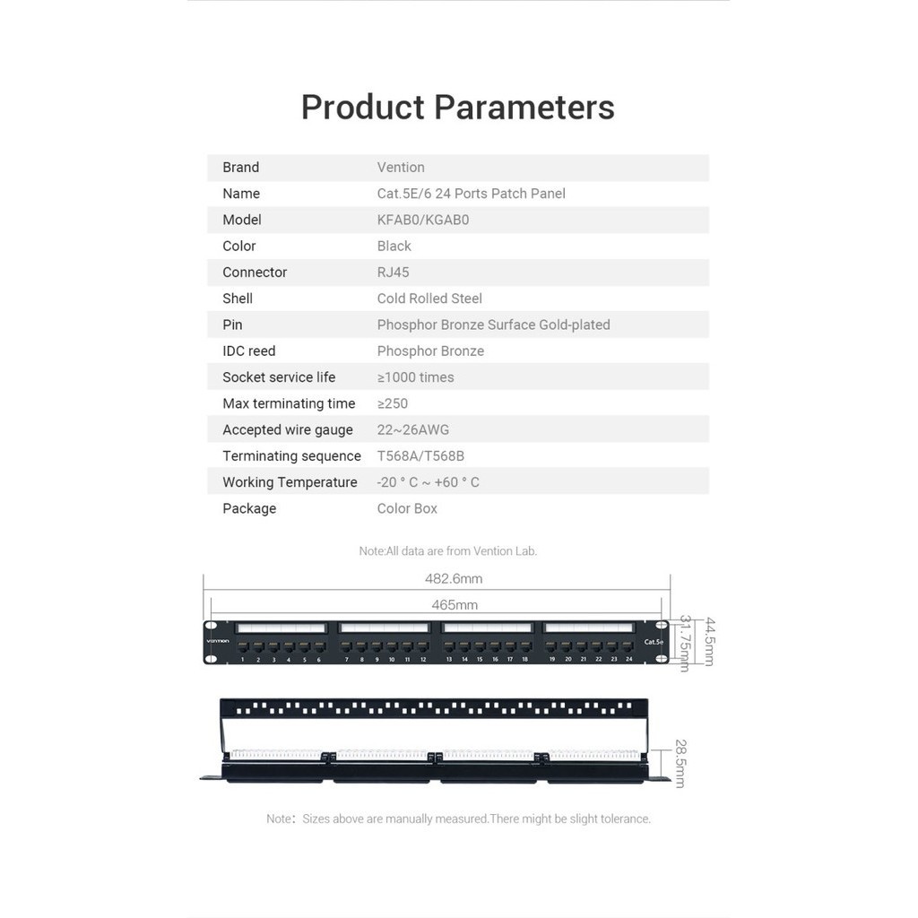Jual Vention Network Patch Panel Gigabit Ethernet Lan Rj45 Wall ...