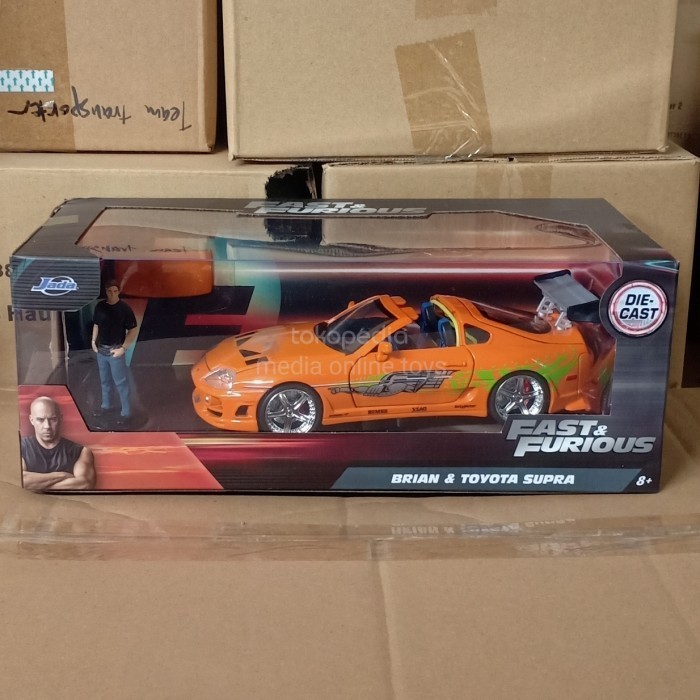 Jual Diecast 124 Fast Furious Brians O Connor Car Toyota Supra Figure Shopee Indonesia 2726