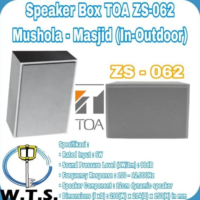 Jual Speaker Box TOA ZS062 Mushola/Masjid Original (inOutdoor