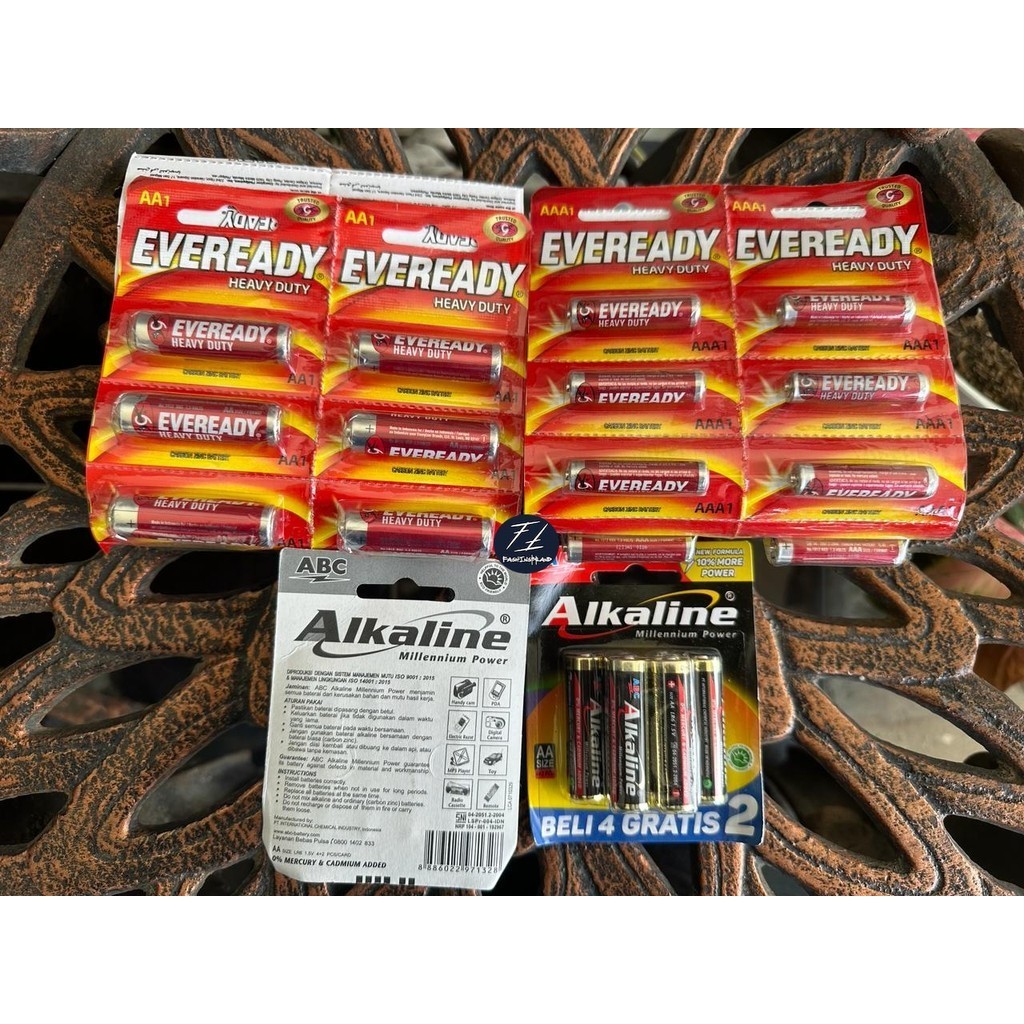Jual Baterai Batere Batre Battery Eveready Merah Heavy Duty | ABC Hitam ...