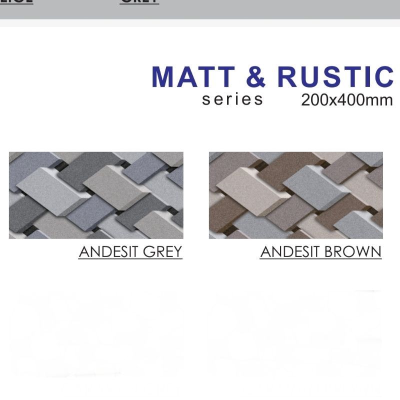 Jual KERAMIK MATE MOTIF ANDESIT GREY DAN BROWN UKURAN 20X40 BY JUPITER ...