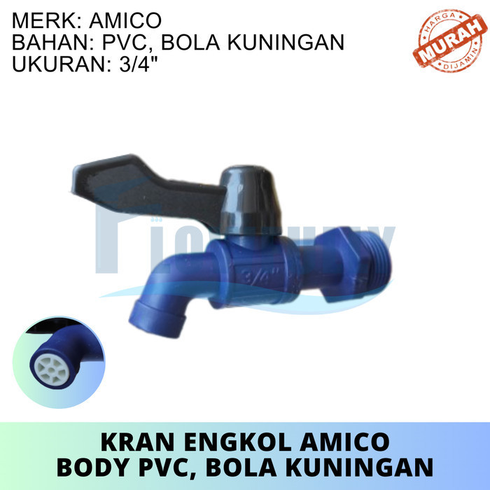 Jual Keran Tembok Pvc Amico Inch Kran Air Taman Engkol Bola