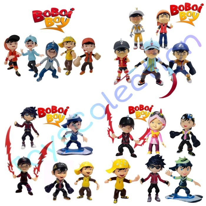 Jual Action Figure Boboiboy Set Isi 5 Pcs Mainan Topper Miniatur Boboi ...