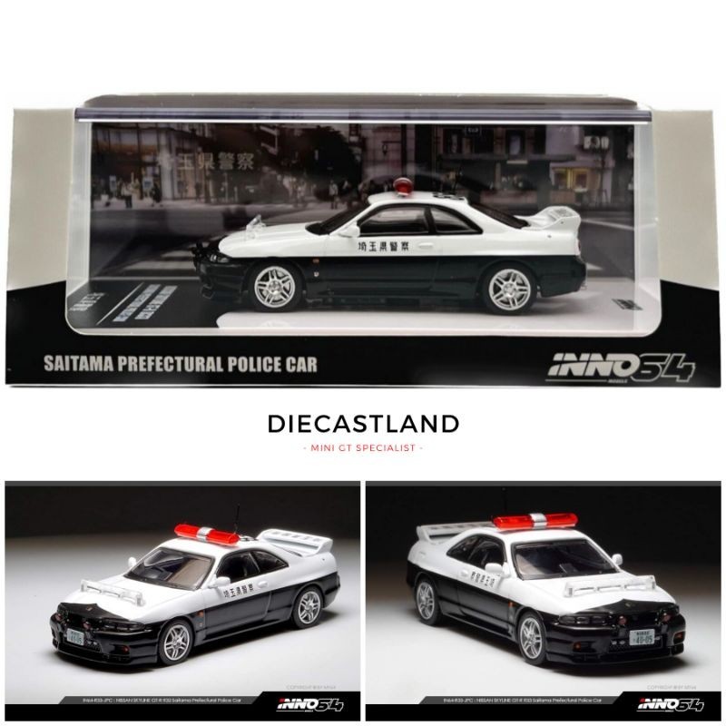 Jual INNO64 NISSAN SKYLINE GT-R R33 Saitama Prefectural Police Car IN64 ...