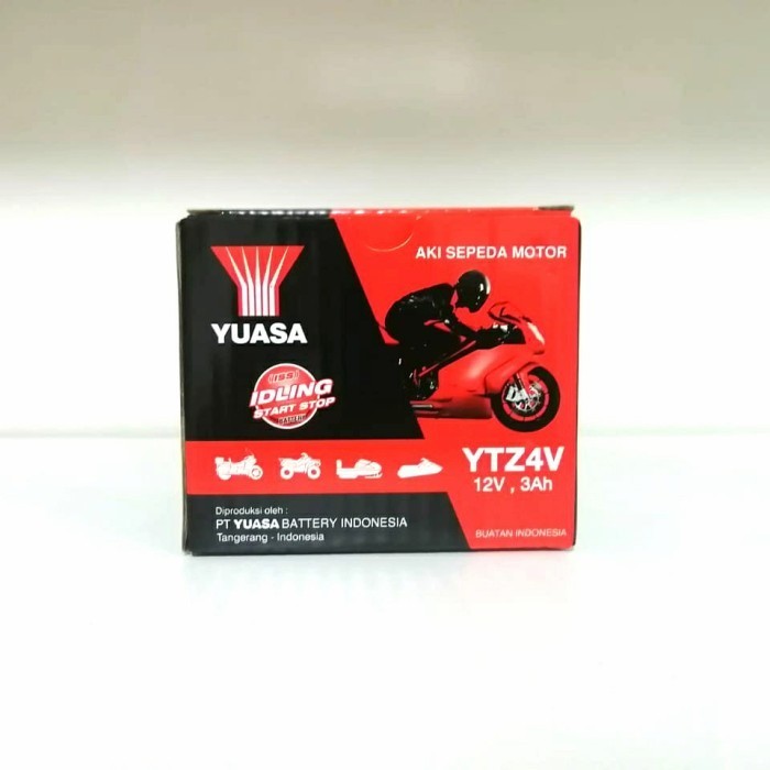 Jual Aki Motor Yamaha Fino, Honda Kharisma YTZ4V Yuasa Aki Kering ...