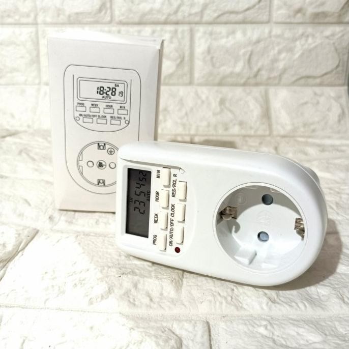 Jual timer socket weekly timer relay 220V realtime timer digital 2300W ...