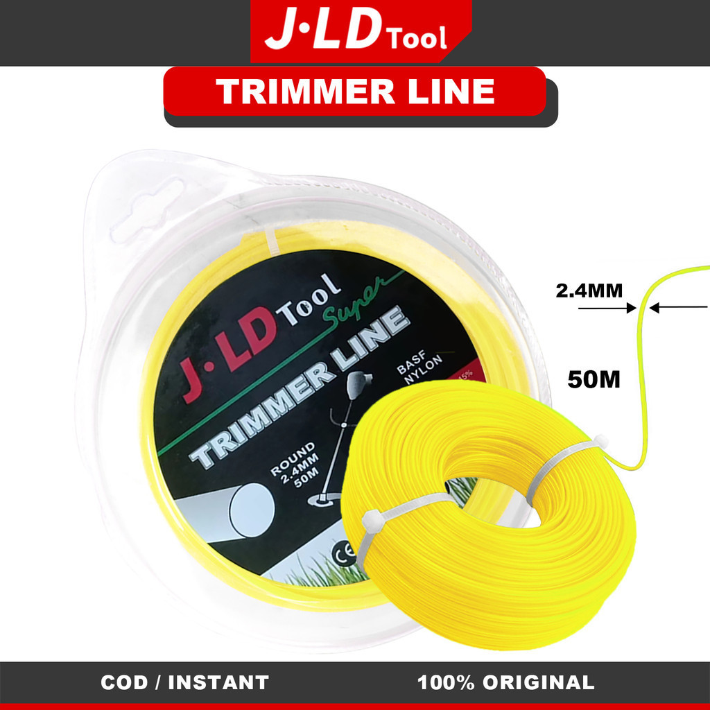 Jual JLD 50M Trimmer Line Senar Potong Rumput / 2.4mm Senar Mesin ...