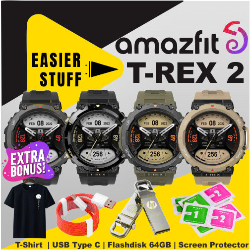 Jual Produk Terbaru Amazfit T-Rex 2 Smartwatch Amoled Gps Sports Trex ...