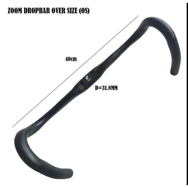 Jual dropbar road bike lebar 42cm original zoom. stang sepeda balap ...