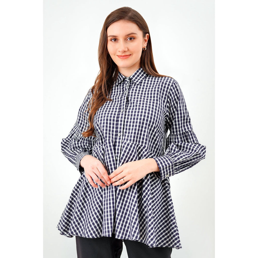 Jual Benang Jarum - Bitha Shirt - Black | Shopee Indonesia