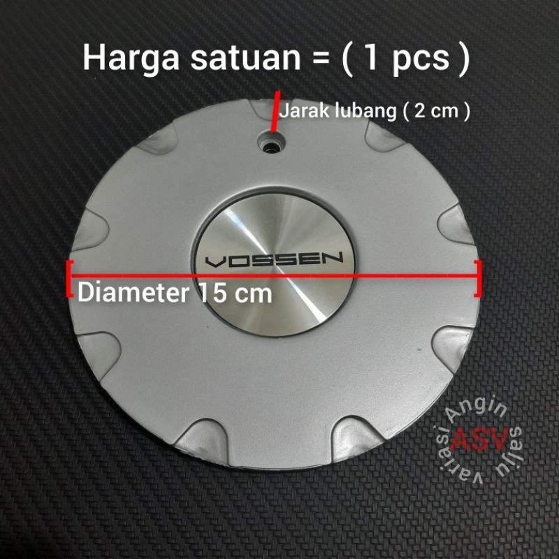 Jual dop roda tutup velg racing mobil variasi tulisan vossen diameter ...