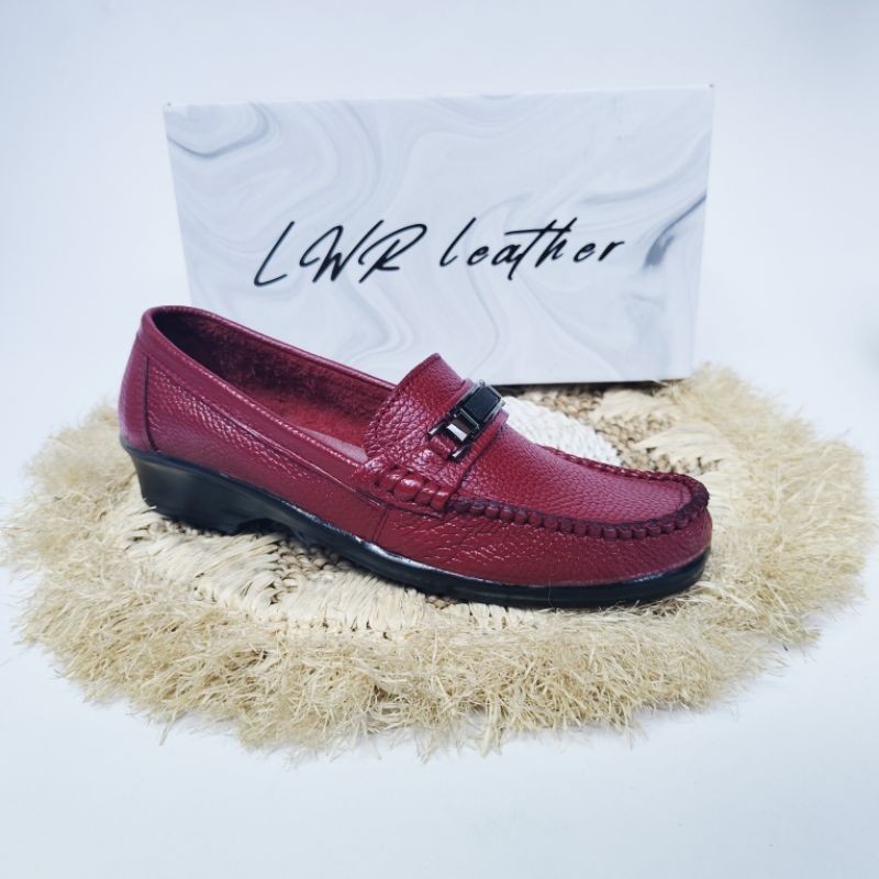 Jual Sepatu Wanita Kulit Asli Sepatu Kerja Kantor Santai Terbaru