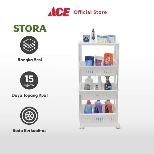 Jual ACE STORA RAK TROLI DENGAN RODA | Shopee Indonesia