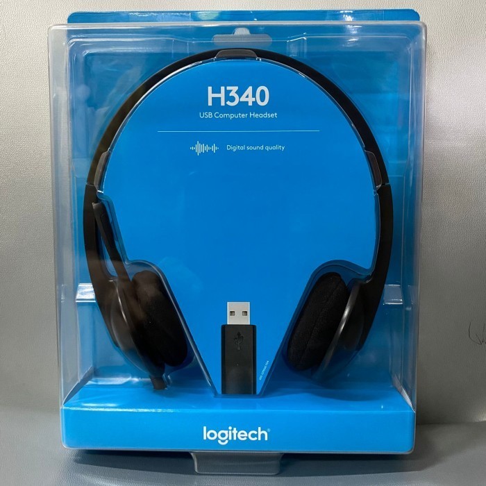 Jual Headset Logitech H340 Colokan Usb Pc Headphone With Anti Noise Mic ...