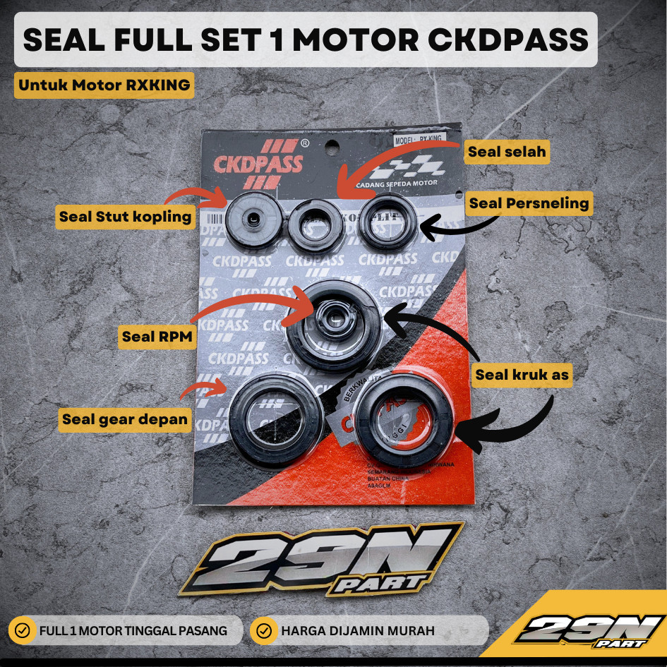 Jual OIL SEAL KOMPLIT SET KIT RX KING RXK RXKING LOKAL CKD MERK CKDPASS ...