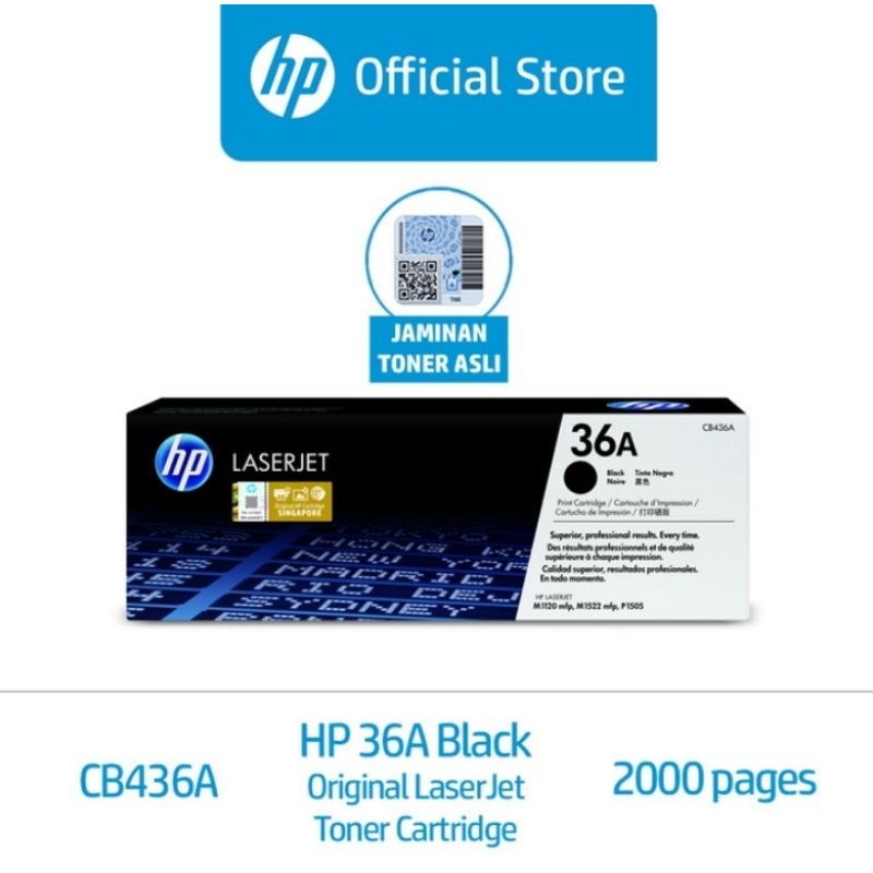 Jual toner hp laserjet 36A black original CB436A cartridge | Shopee ...