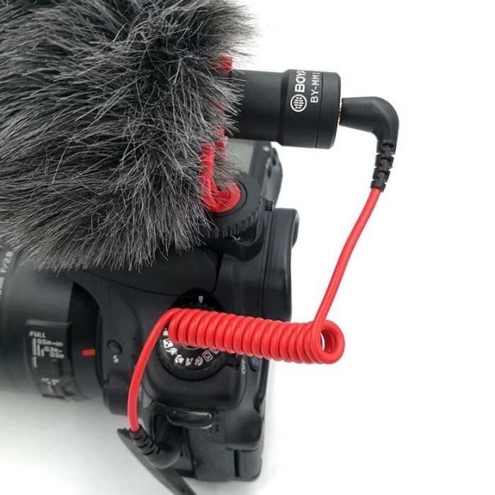 Jual Microphone To Camera Cable Spring Coiled Red Color For Rode Sc7 ...