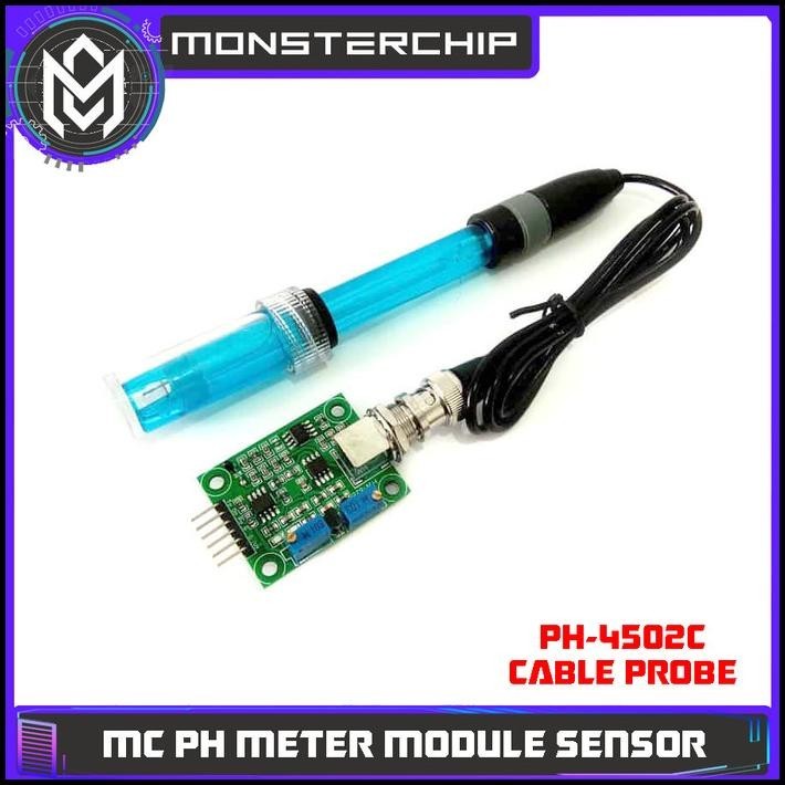Jual TERBARU SENSOR PH METER MODULE PH-4502C WITH PROBE ELECTRODE DIY ...