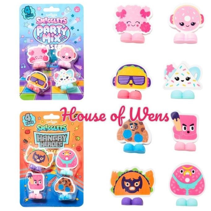 Jual Smiggle Smigglets Eraser Pack Original - Penghapus Smiggle ...