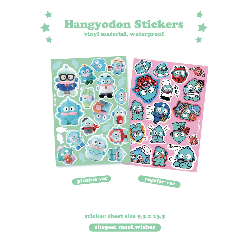 Jual Sticker Hangyodon Sheet Deco Handphone Laptop Journaling Penpal ...