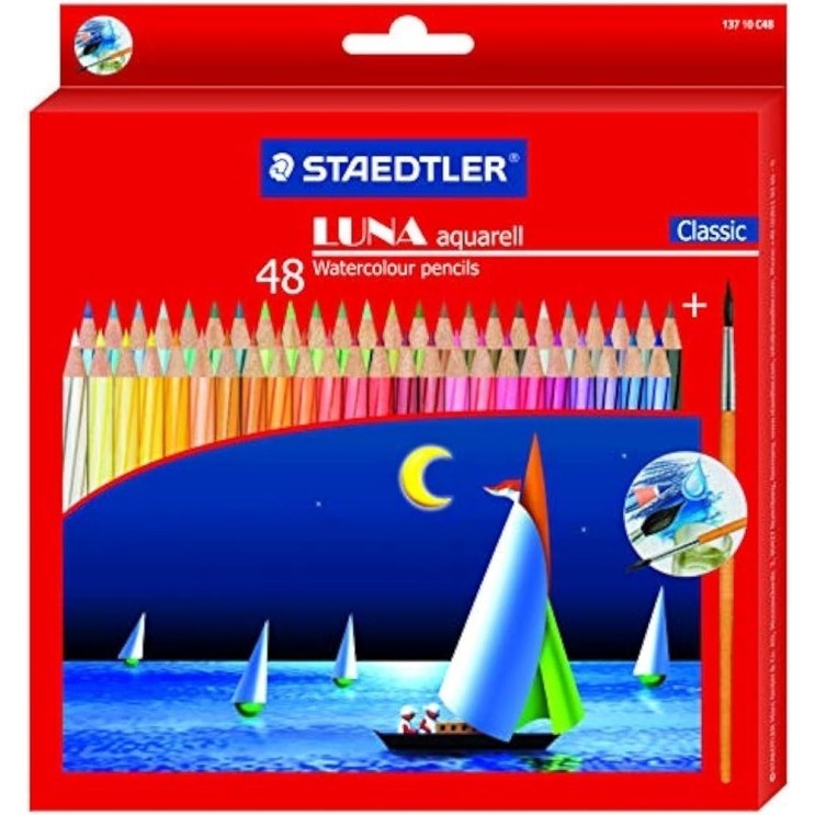 Jual Sil Warna Staedtler Watercolour 48 Color | Shopee Indonesia