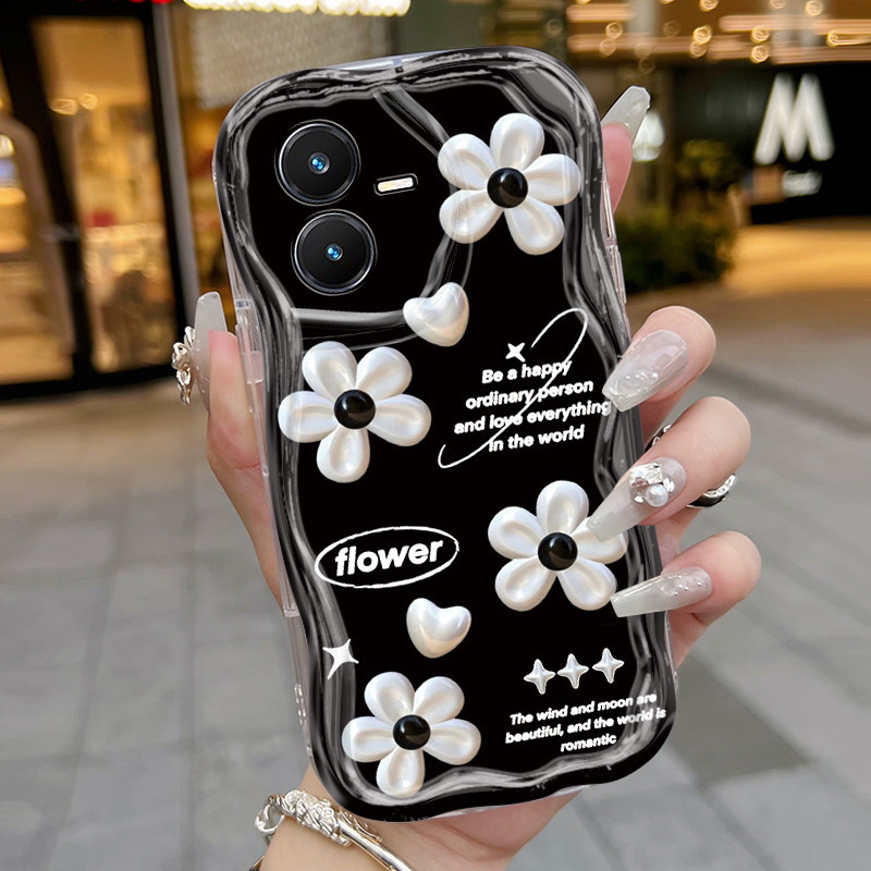 Casing Hp VIVO Y22 VIVO Y22s Case Cesing pola Bunga mutiara Silikon baru  Kesing perlindungan Kasing Casing HP dua orang Softcase