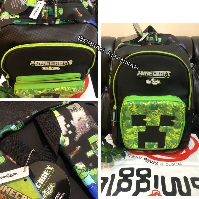 Jual Minecraft Classic Backpack Tas Smiggle Original | Shopee Indonesia