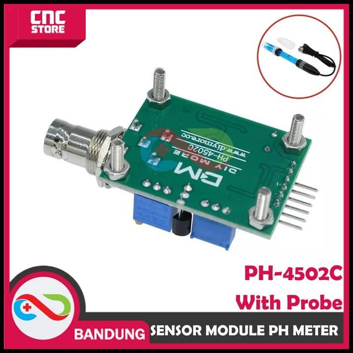 Jual GRATIS ONGKIR SENSOR PH METER MODULE PH-4502C WITH PROBE ELECTRODE ...