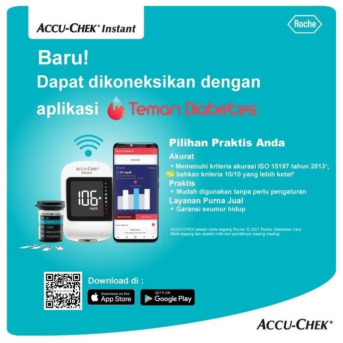 Jual Accu-Chek Instant Strip Cek Tes Gula Darah Isi 50 Accuchek GWM ...