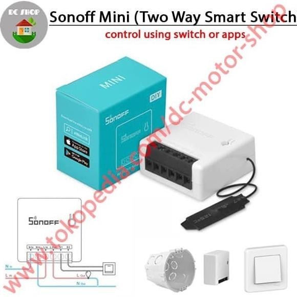 Jual SONOFF MINI - Two Way Smart Switch - Control from Switch and Apps ...