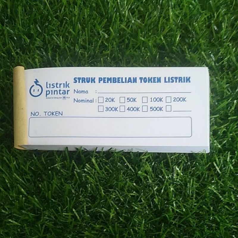 Jual NOTA PEMBELIAN TOKON LISTRIK KECIL ISI 50 LEMBAR UKURAN 4,5X10,5 ...