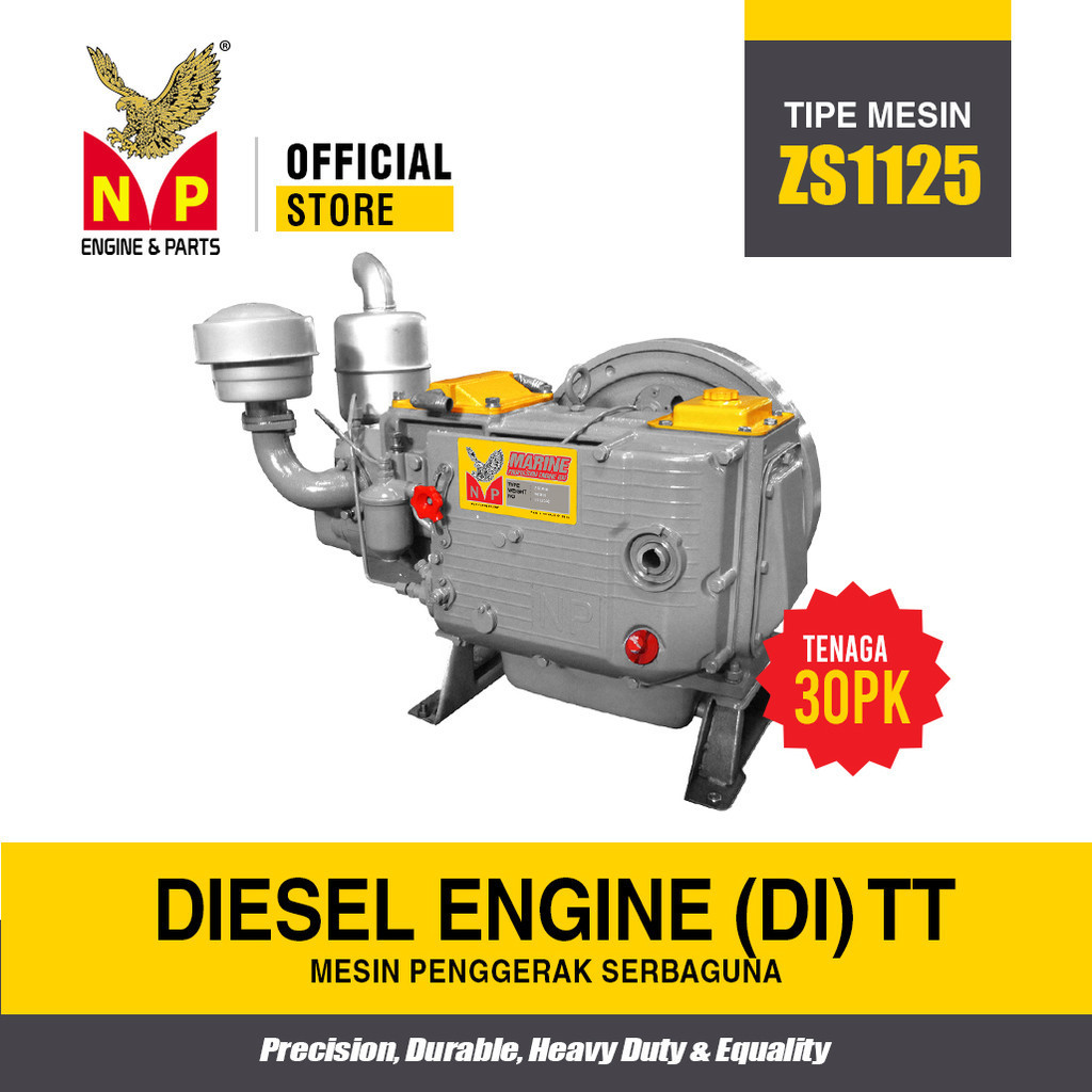 Jual NP - DIESEL ENGINE ZS1125TT / MESIN DIESEL ZS1125 TANPA TANKI AIR ...