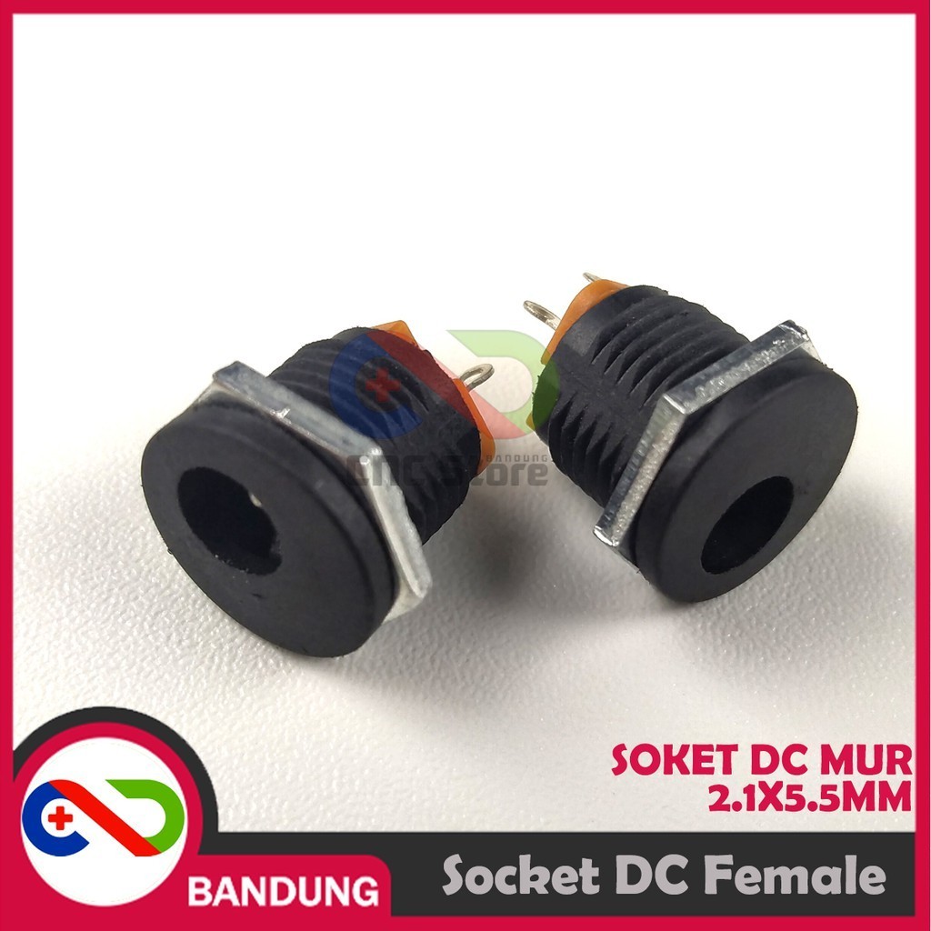 Jual SOCKET SOKET DC MUR 2.1X5.5MM PANEL MOUNT FEMALE POWER SUPPLY ...