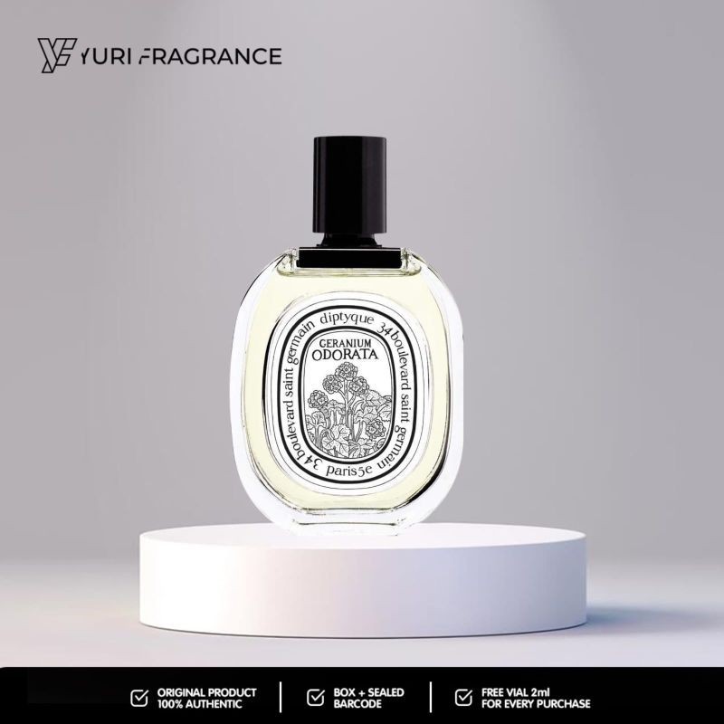 Jual Diptyque Geranium Odorata EDT 100ml Original Box Segel