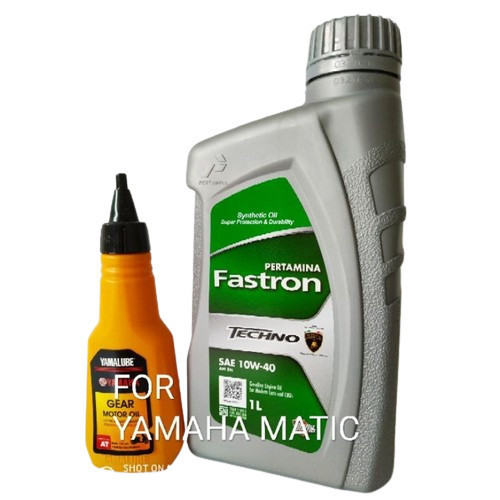 Jual Oli Motor Matic Fastron Techno Hijau 1 Liter + Yamalube Gearbox ...