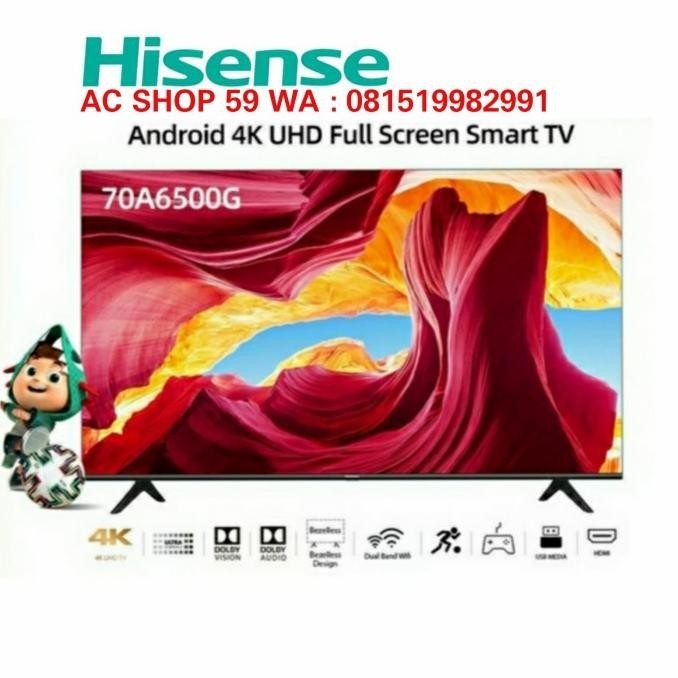 Jual [Ready] Led Tv Hisense 70A6500G Uhd 4K Android Tv 70 Inch Dolby ...