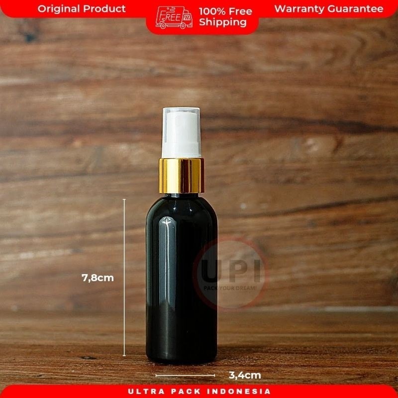 Jual Kemasan Botol Mist Spray Isi Ulang - BOTOL PET BR 60ML HITAM ...