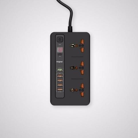 Jual Bkl-05 Stop Kontak Qualcomm Power Socket + 5 Usb Port 3.4A / Multi ...