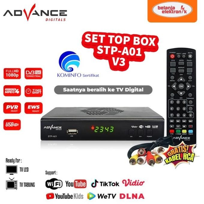 Jual Set Top Box STB ADVANCE STP AO1 V3 DVB-T2 Receiver Sinyal TV ...