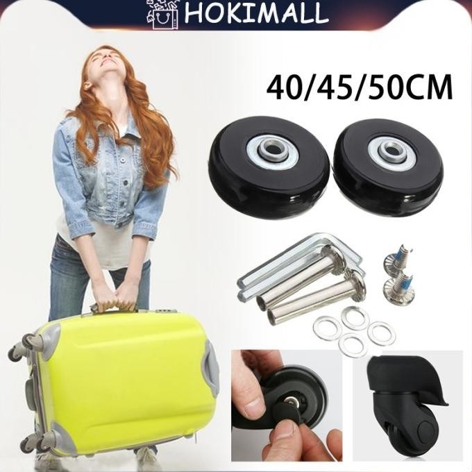 Jual 2Pc Roda Koper Pengganti Karet Ukuran 40/45/50Mm-Ganti Roda Koper ...