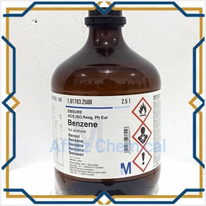 Jual [ROF] BENZENA / BENZENE / C6H6 PRO ANALIS MERCK 2500 ML | Shopee ...