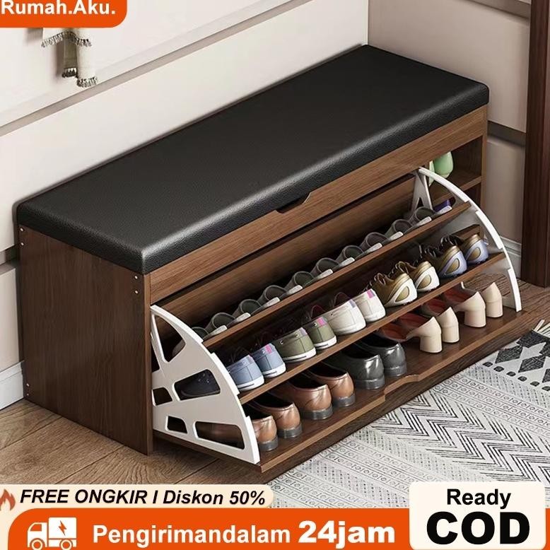 Jual RA Rak Sepatu Layer Puff Duduk Rak Sepatu Sofa Lemari Sepatu ...