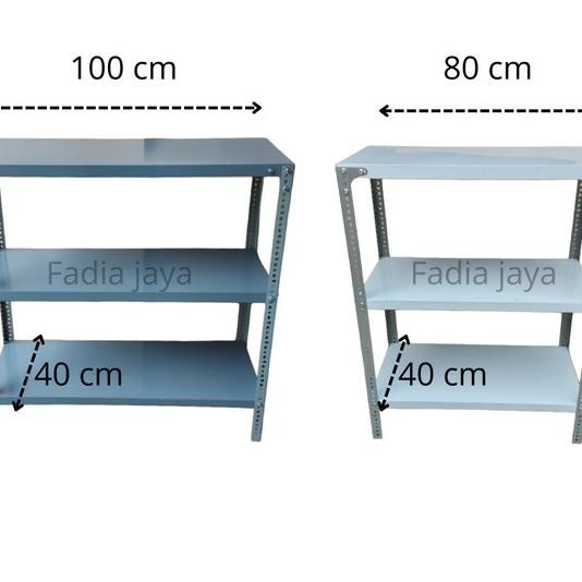 Jual Rak Meja Besi Siku Lubang 3 Susun Tingkat Portable Serbaguna ...