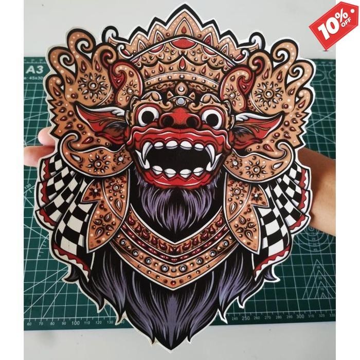 Jual Original Cetak Sticker Water Slide Decal Gambar Topeng Leak Barong ...