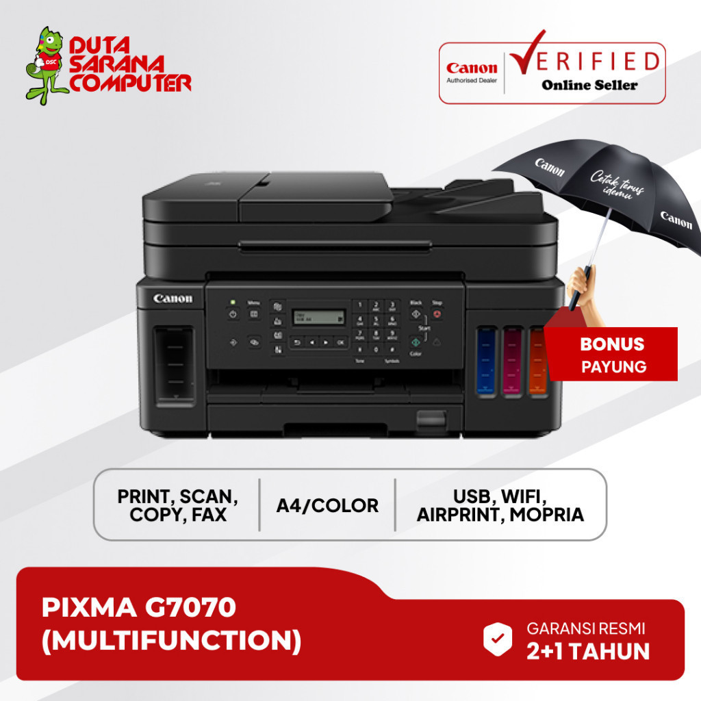 Jual CANON PIXMA G7070 PRINT, SCAN, COPY, FAX, ADF, WIFI WITH AUTO ...