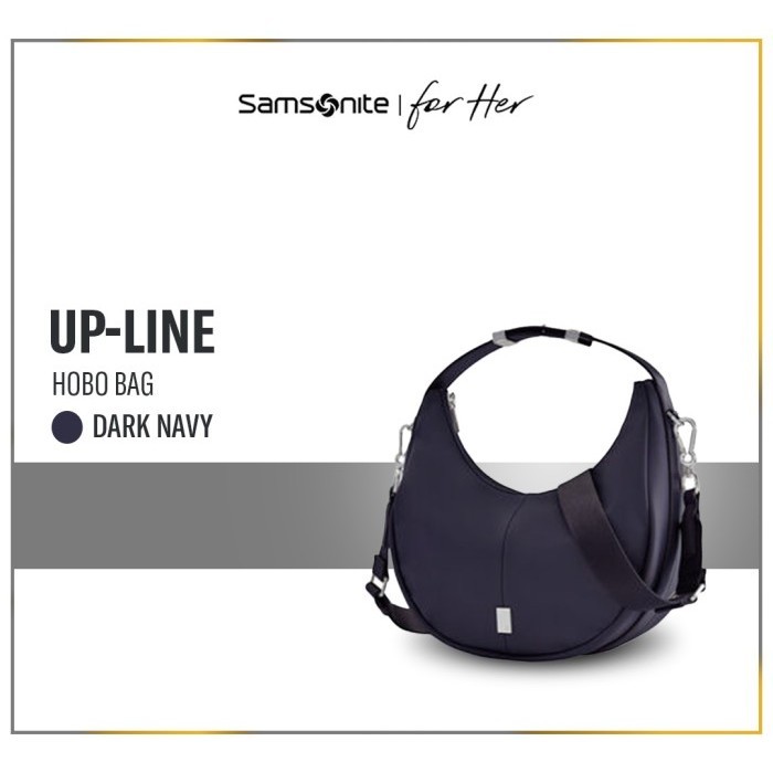 Jual Samsonite Up-Line Hobo Bag S - Dark Navy | Shopee Indonesia