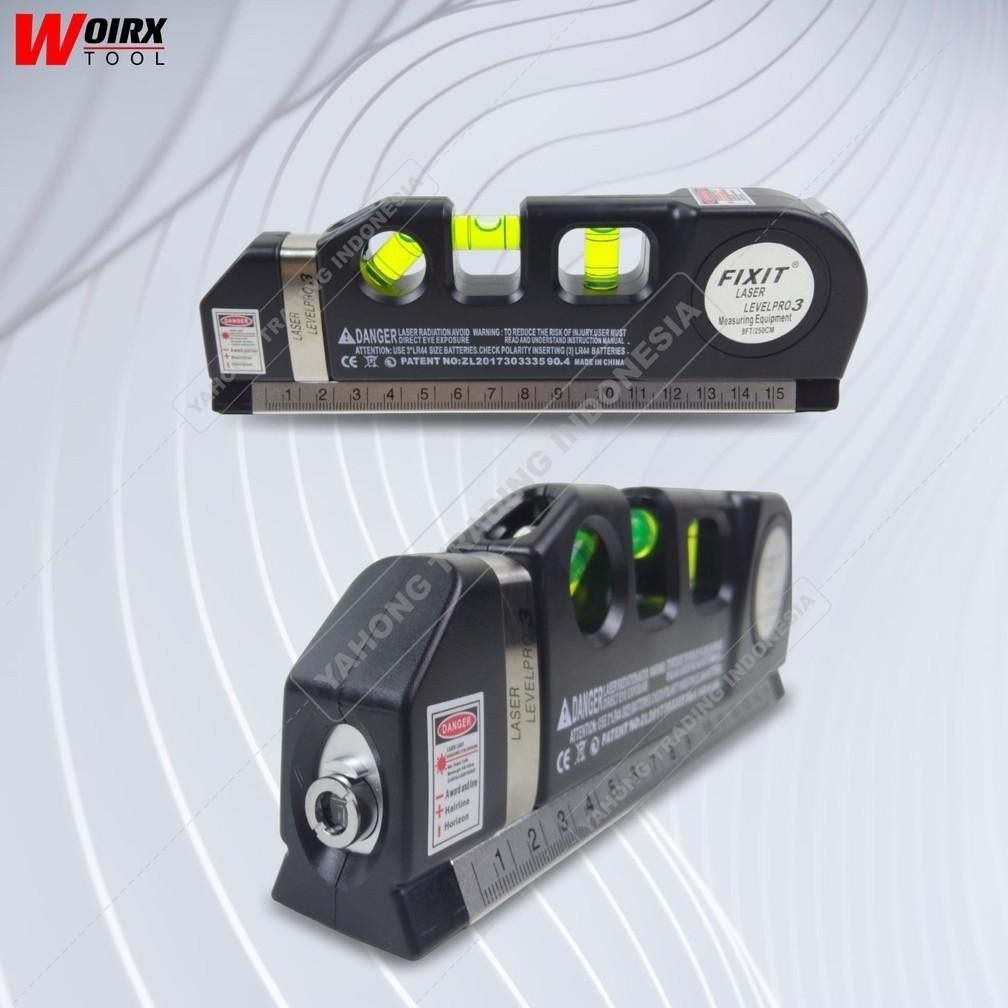 Jual Promo Waterpass Fixit Level Pro 3 Water Pass Meteran Laser Up To ...