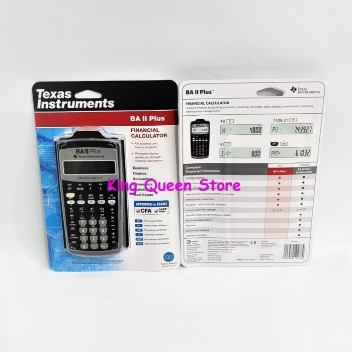 Jual Financial Calculator Ba Ii Plus Kalkulator Financial Texas ...